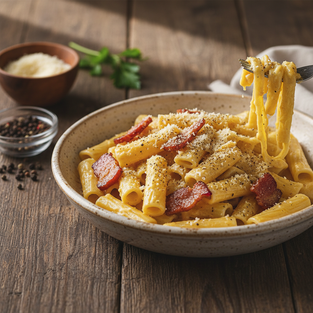 Ehtne pasta carbonara: klassikaline retsept 15 minutiga