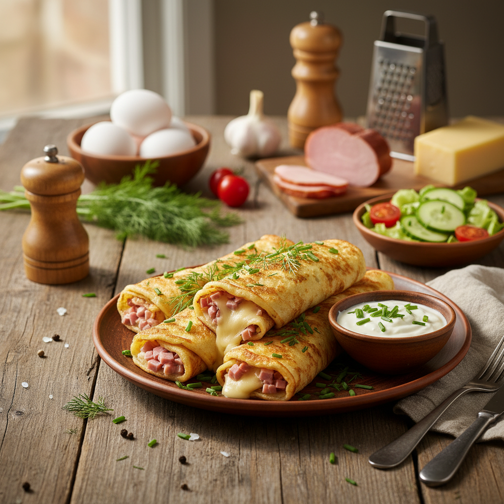 Kiire õhtusöök: singi-juustupannkoogid kogu perele