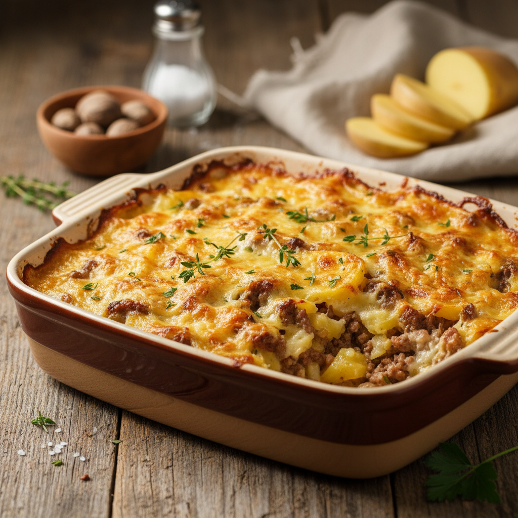 Koorene kartulivorm hakklihaga: lihtne ja kodune retsept