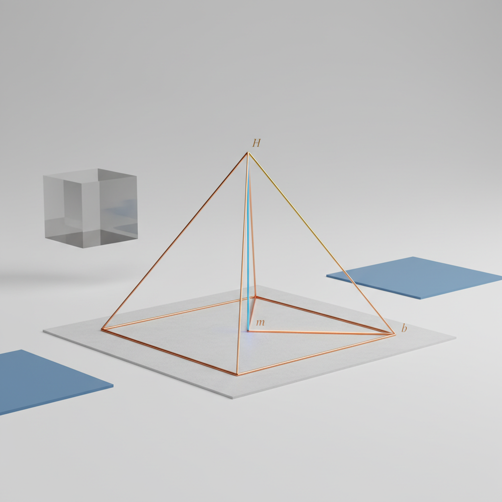 Nelinurkne püramiid: nii arvutad ruumala ja pindala