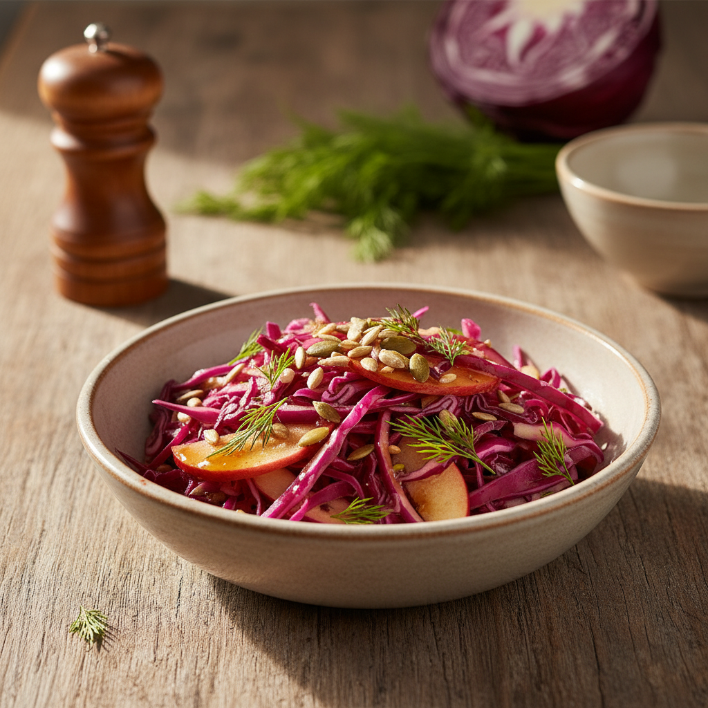 Odav ja tervislik punase kapsa salat: tõeline vitamiinipomm