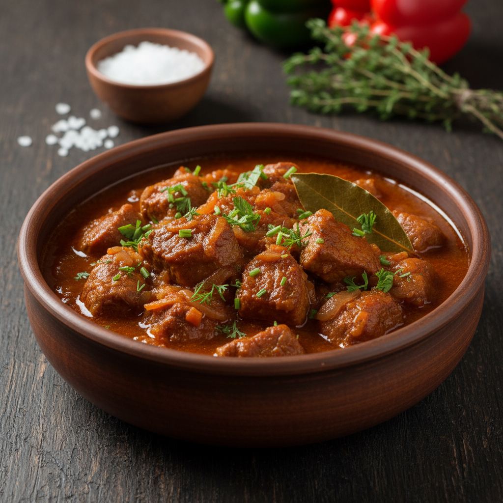 Tummine sealiha guljašš: klassikaline retsept kogu perele