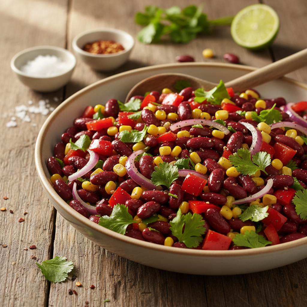 Valmib minutitega: tervislik punase oa salat kergeks eineks