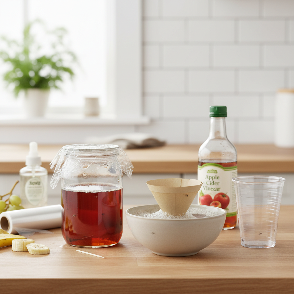 Äädikakärbsed toas? See isetehtud püünis aitab kohe