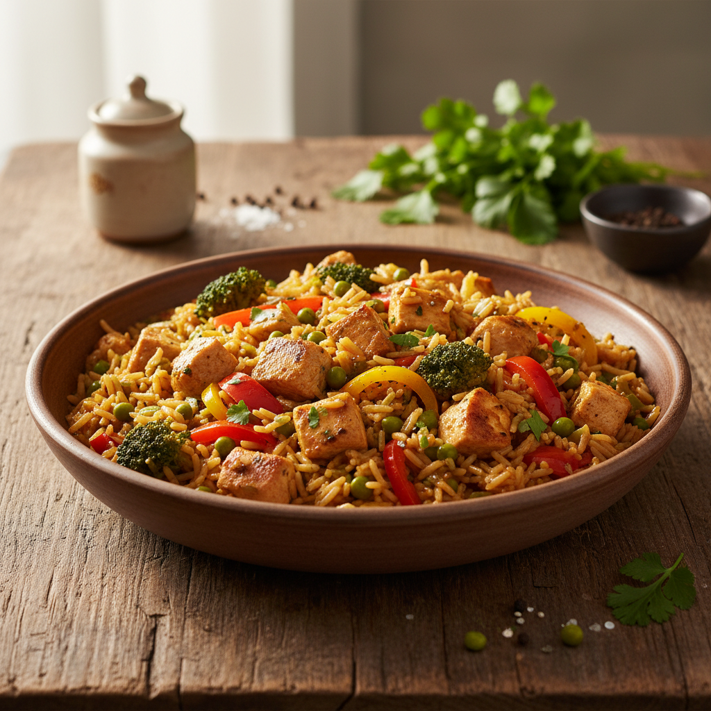 Kiire argitoit: kana ja köögiviljadega riis 30 minutiga