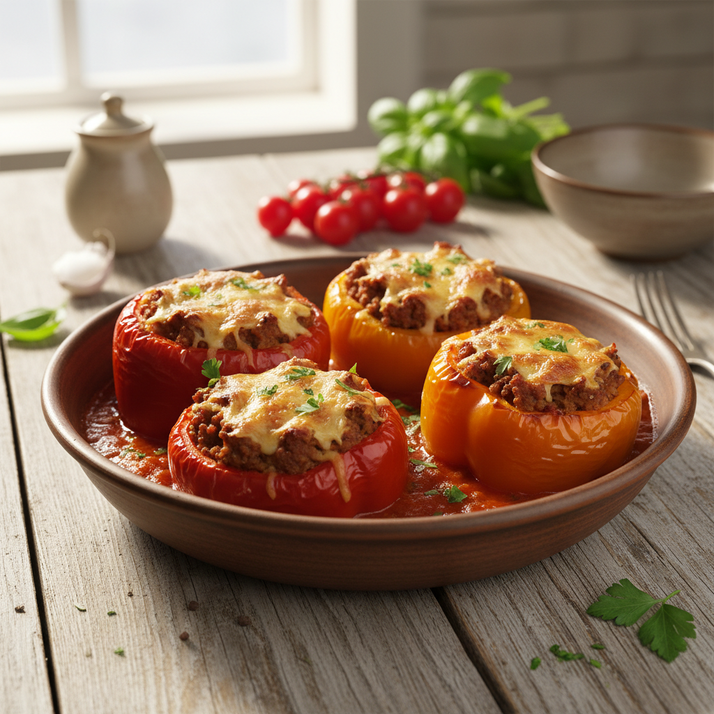 Klassikaline täidetud paprika: lihtne ja maitsev õhtusöök