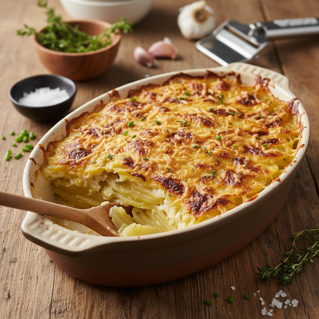 Suussulav kartulivorm juustuga: lihtne ja kiire retsept