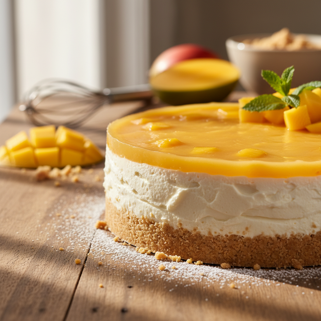 Retsept: suviselt värske ja kreemjas mango-toorjuustukook